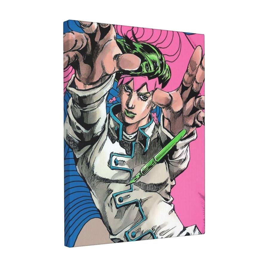 ジョジョ　アートデリ　キャンバスボード　岸辺露伴 Amazon.co.jp: 家の装飾ジョジョS奇妙なポスター壁アート岸辺